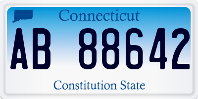 CT license plate AB88642