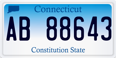 CT license plate AB88643