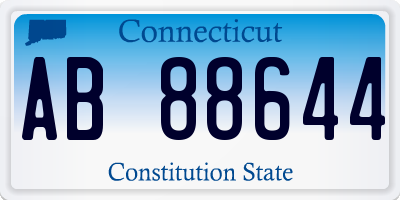 CT license plate AB88644