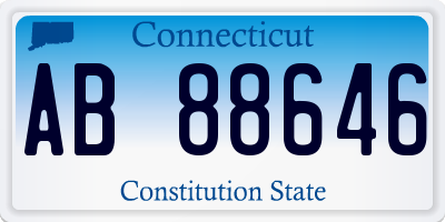 CT license plate AB88646