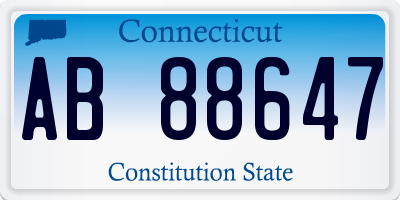 CT license plate AB88647