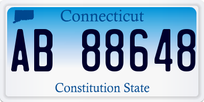 CT license plate AB88648