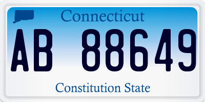 CT license plate AB88649