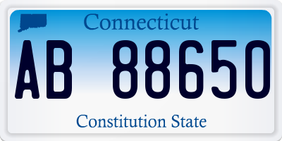 CT license plate AB88650