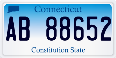 CT license plate AB88652