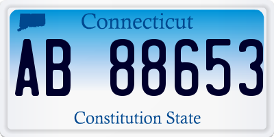 CT license plate AB88653