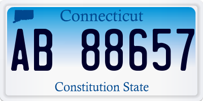 CT license plate AB88657