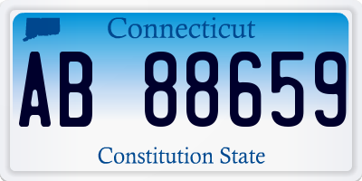 CT license plate AB88659
