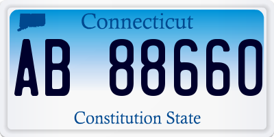 CT license plate AB88660
