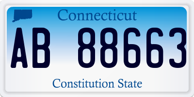 CT license plate AB88663