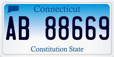 CT license plate AB88669