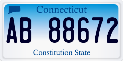 CT license plate AB88672