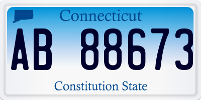 CT license plate AB88673