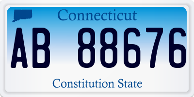 CT license plate AB88676