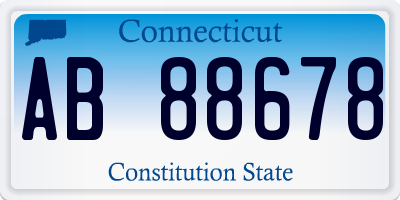 CT license plate AB88678