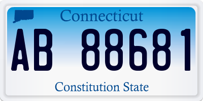 CT license plate AB88681