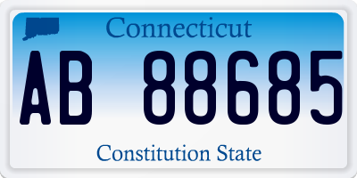 CT license plate AB88685