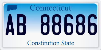 CT license plate AB88686