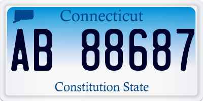 CT license plate AB88687