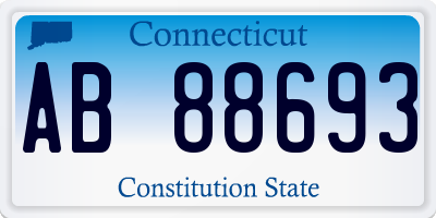 CT license plate AB88693