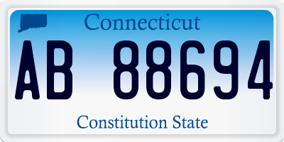 CT license plate AB88694