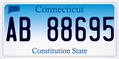 CT license plate AB88695