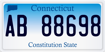 CT license plate AB88698