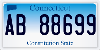 CT license plate AB88699