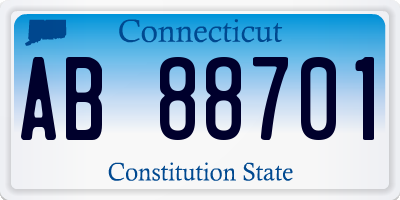 CT license plate AB88701