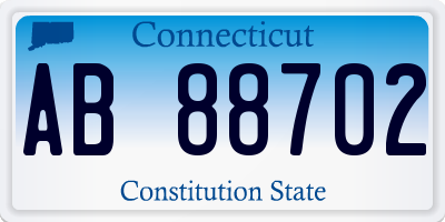 CT license plate AB88702