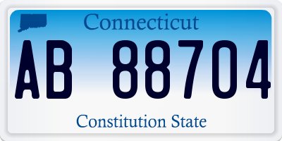 CT license plate AB88704