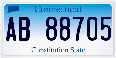 CT license plate AB88705