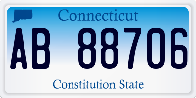 CT license plate AB88706