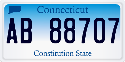 CT license plate AB88707