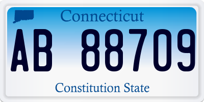 CT license plate AB88709