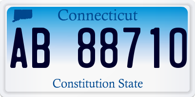 CT license plate AB88710