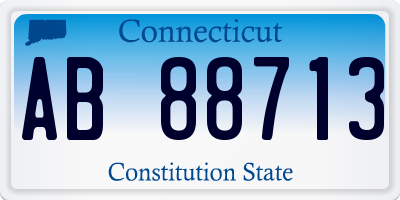 CT license plate AB88713