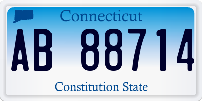 CT license plate AB88714