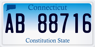 CT license plate AB88716