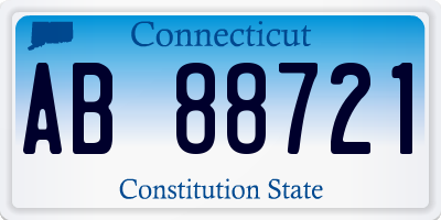 CT license plate AB88721