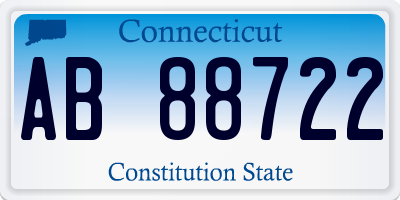 CT license plate AB88722