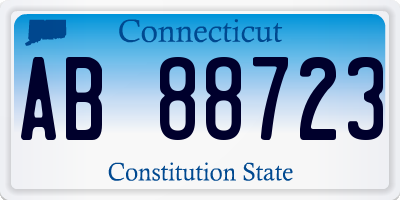 CT license plate AB88723