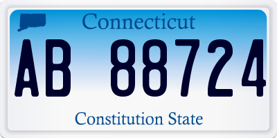 CT license plate AB88724