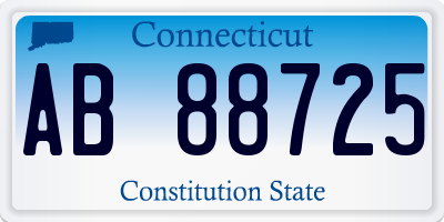 CT license plate AB88725