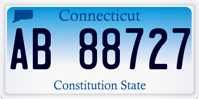 CT license plate AB88727