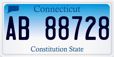 CT license plate AB88728