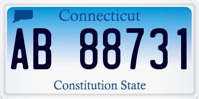 CT license plate AB88731