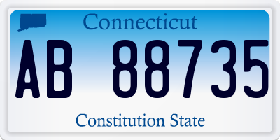 CT license plate AB88735