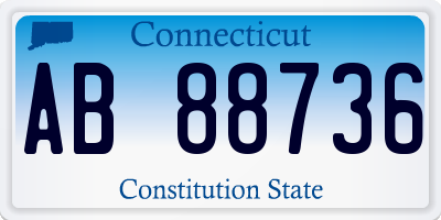 CT license plate AB88736