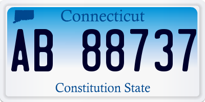 CT license plate AB88737